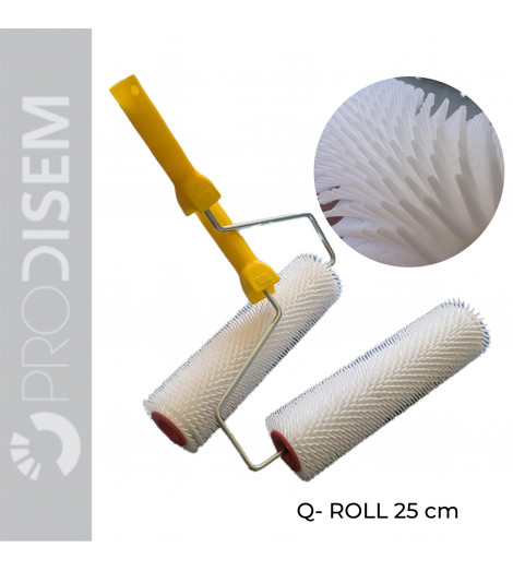 Q-ROLL 25CM - RODILLO DESAIREADOR DE PÚAS CON MANGO