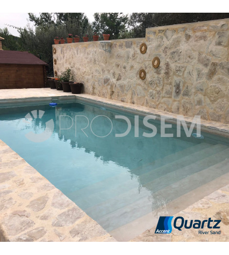 ACCENT QUARTZ RIVER SAND 25KG - REVESTIMIENTO CONTINUO DE PISCINA