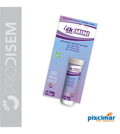 TIRAS FTK-MINI 2-1 (25 unités) - ANALYSE DE pH ET DE CHLORE POUR PISCINES