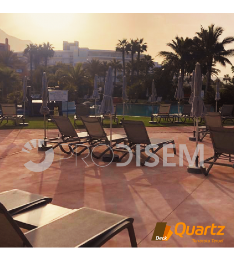 DECK QUARTZ TERRACOTA TERUEL - SUELOS CONTINUOS DE CUARZO