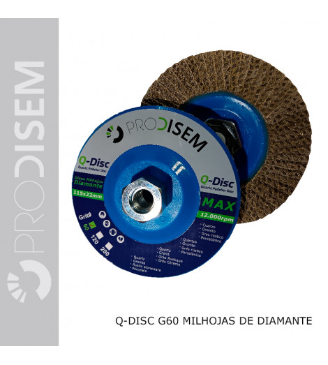 Q-DISC G60 - MILHOJAS DE DIAMANTE PARA DESBASTE Y PULIDO DE CUARZOS Y PIEDRAS DE ALTA DUREZA
