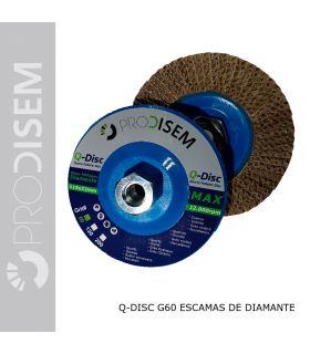 Q-DISC G60 - DISCO EM ESCAMAS DE DIAMANTE PARA DESBASTE E POLIMENTO DE QUARTZO E PEDRAS DE ALTA DUREZA
