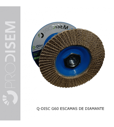 Q-DISC G60 - DISCO EM ESCAMAS DE DIAMANTE PARA DESBASTE E POLIMENTO DE QUARTZO E PEDRAS DE ALTA DUREZA