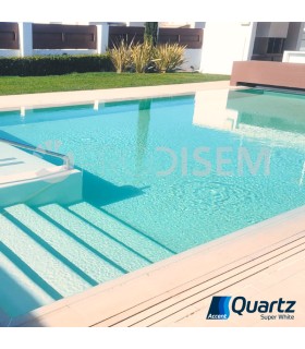 ACCENT QUARTZ SUPER WHITE 25KG - REVESTIMENTO CONTÍNUO PARA PISCINAS