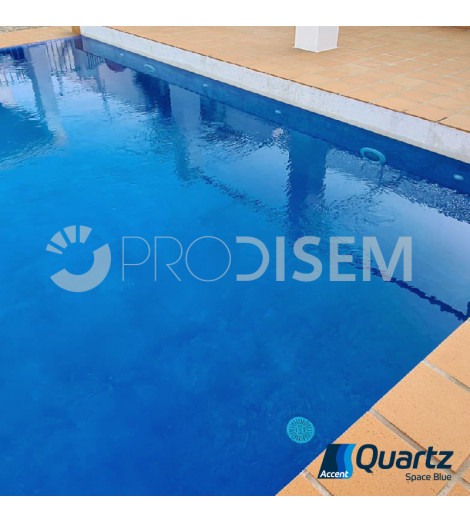 ACCENT QUARTZ SPACE BLUE 25KG - REVESTIMENTO CONTÍNUO PARA PISCINAS