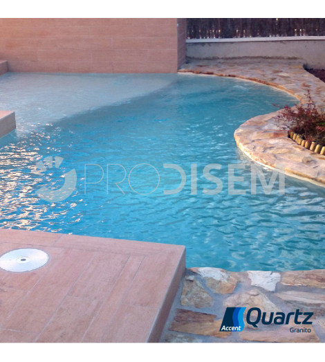 ACCENT QUARTZ GRANITO 25KG - REVESTIMENTO CONTÍNUO PARA PISCINAS