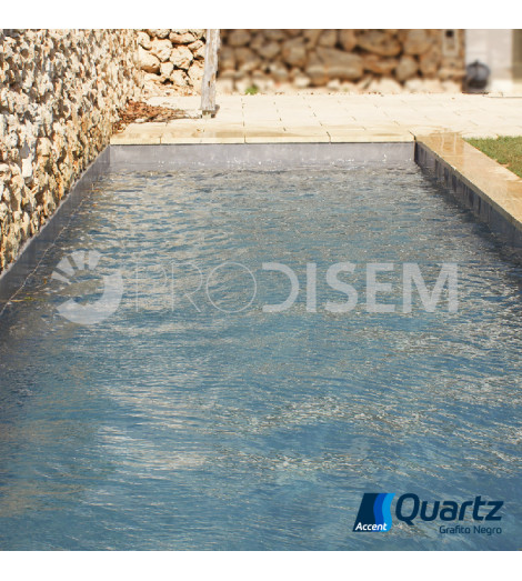 ACCENT QUARTZ GRAFITO NEGRO 25KG - REVESTIMENTO CONTÍNUO PARA PISCINAS