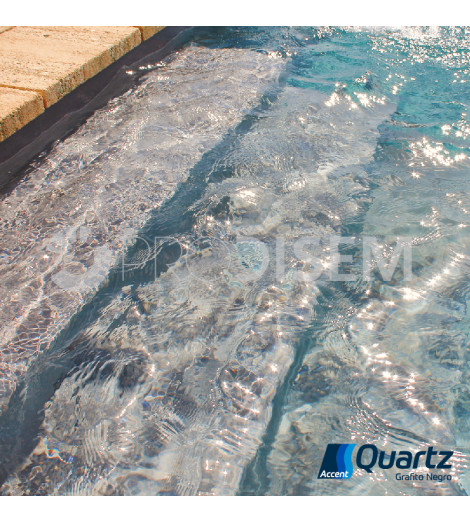 ACCENT QUARTZ GRAFITO NEGRO 25KG - REVESTIMENTO CONTÍNUO PARA PISCINAS