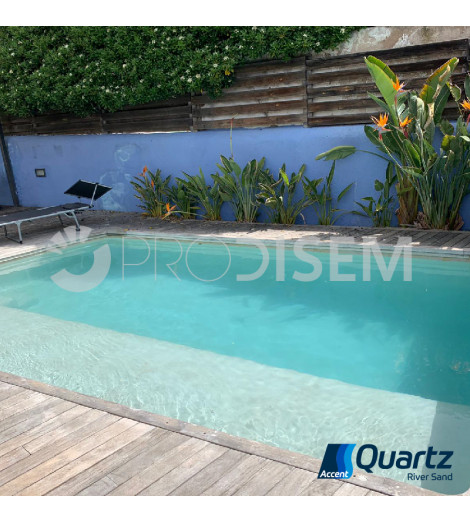ACCENT QUARTZ RIVER SAND 25KG - REVESTIMENTO CONTÍNUO PARA PISCINAS