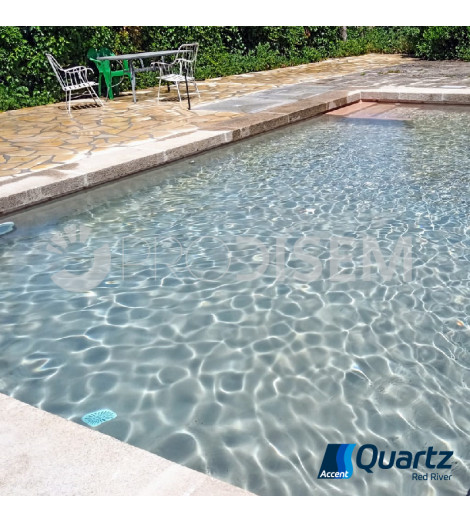 ACCENT QUARTZ RED RIVER 25KG - REVESTIMENTO CONTÍNUO PARA PISCINAS