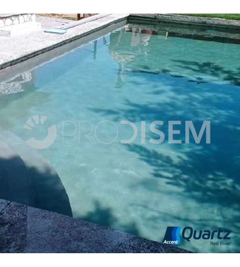 ACCENT QUARTZ RED RIVER 25KG - REVESTIMENTO CONTÍNUO PARA PISCINAS